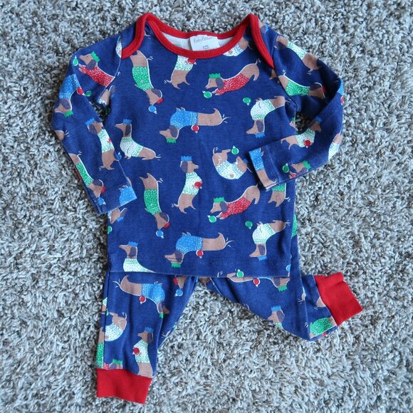 Baby Boden Sausage Dog Christmas Pajamas 6-9M - Picture 1 of 4